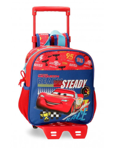 42420T1 ADAPT. BACKPACK  25CM.W/TROLLEY CARS LETS RACE